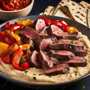 Hummus w/ Beef Tips