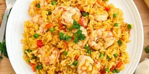 shrimp entree with rice